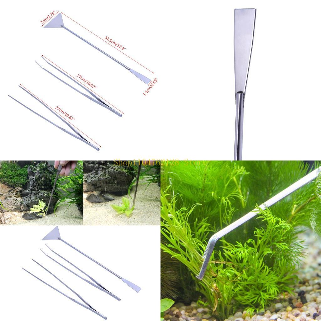 Aquarium Plants For Sale - 3'lü Paket Akvaryum Cımbızı Spatula Araçları