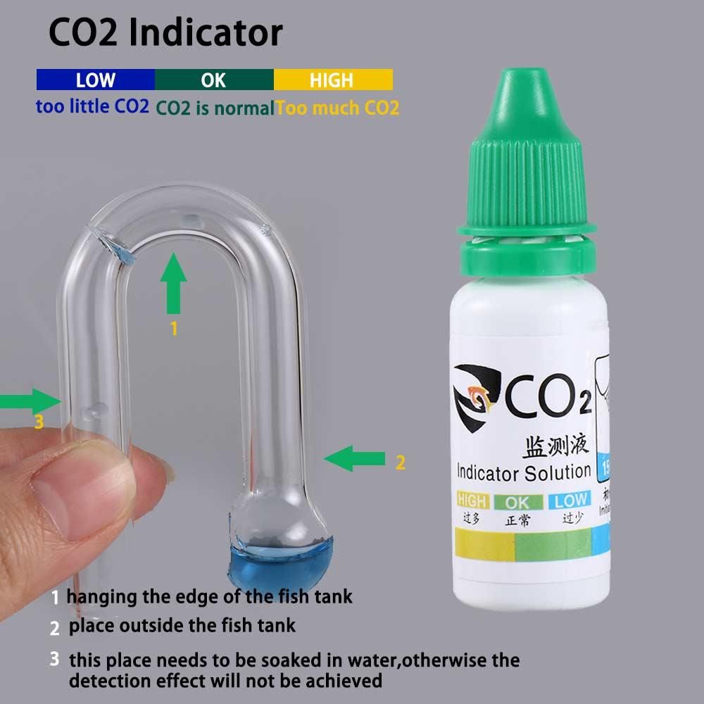 Glass Co2 Drop Checker - Çim Test Cihazı Monitörü Balık Tankı