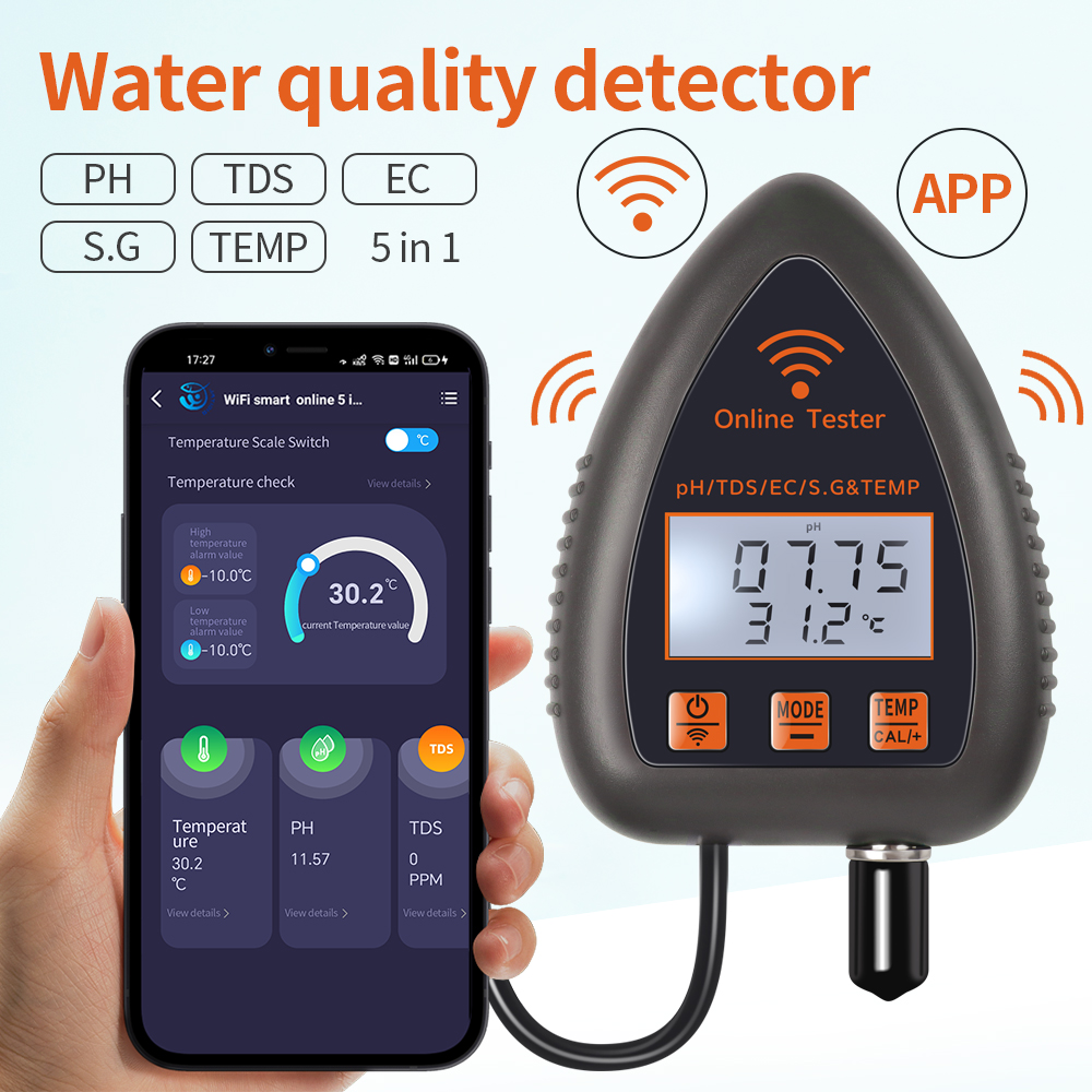 Tuya WiFi 5'i 1 arada TDS/EC/T - Planted Aquarium Test Kit incelemesi ve fiyatı